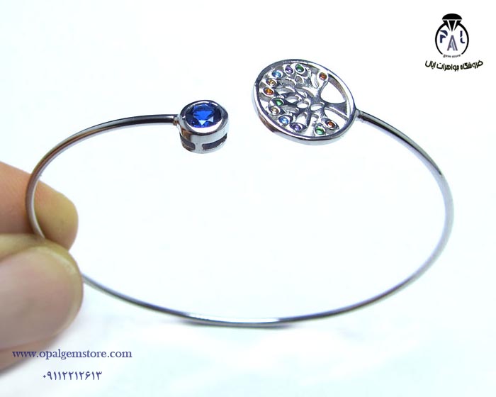 دستبند نقره زنانه فنری کد 1403