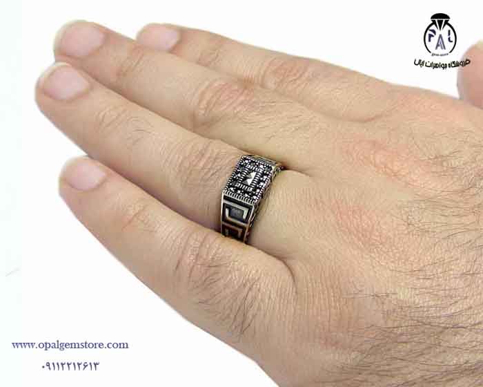 انگشتر نقره اسپرت مردانه کد 1555